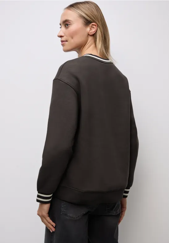 Sweat-shirt à impression Loose Fit darkest brown