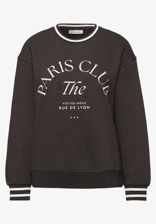 Sweat-shirt à impression Loose Fit darkest brown