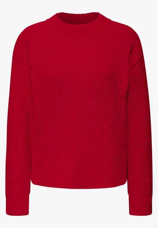 Zachte chenille trui racing red