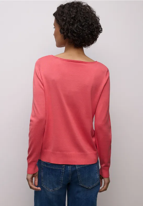 Pull basique striking coral
