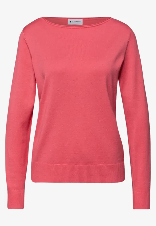 Pull basique striking coral