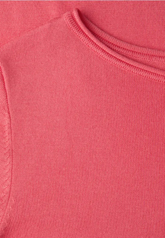 Pull basique striking coral