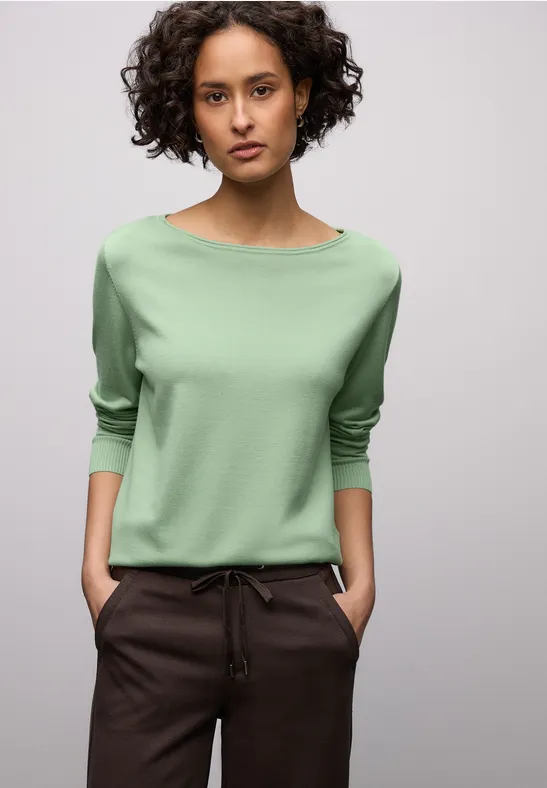 Pull basique pale mint green