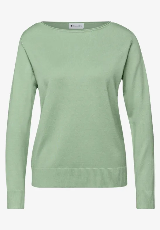 Pull basique pale mint green