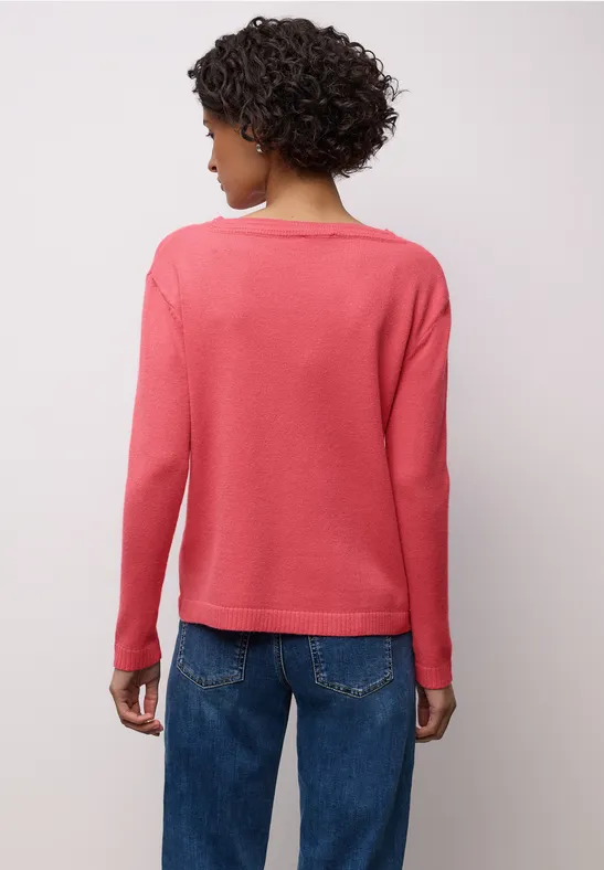 Softer Basic Pullover striking coral