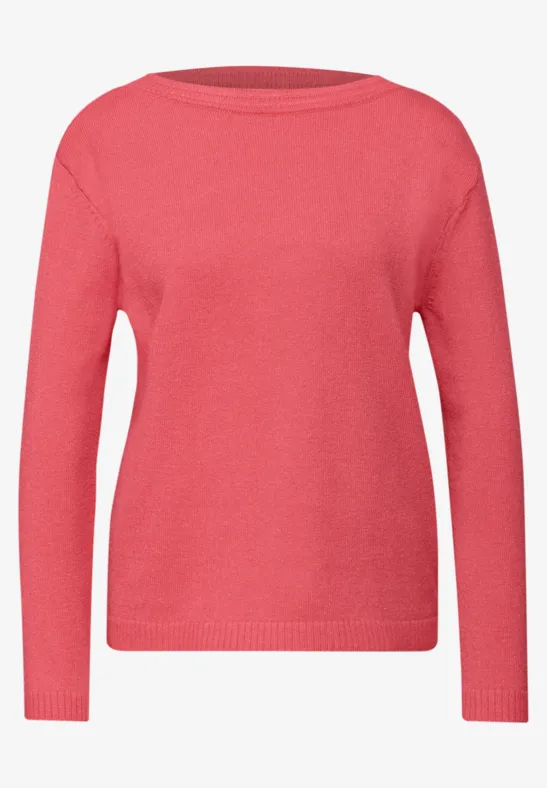Softer Basic Pullover striking coral