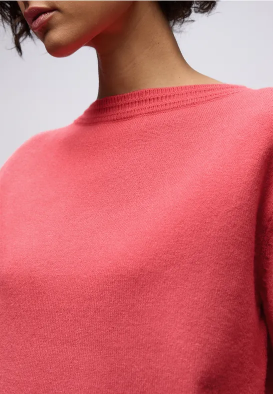 Softer Basic Pullover striking coral
