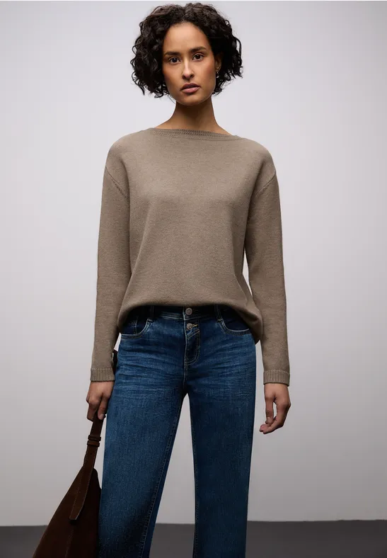 Softer Basic Pullover light terra mocha mel.