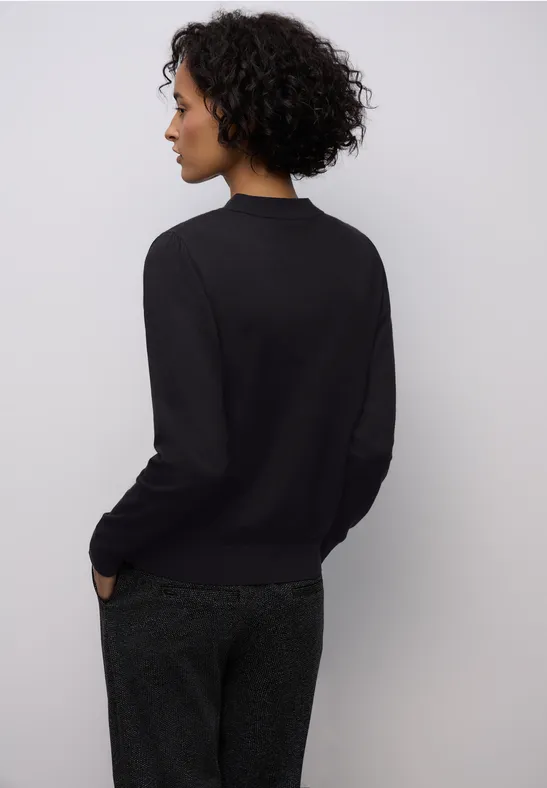 Kuscheliger Basic Pullover Black