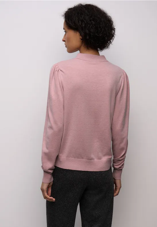 Pull basique douillet powder pink mel.