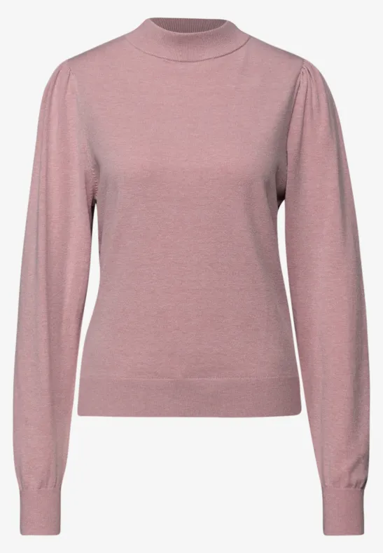 Pull basique douillet powder pink mel.