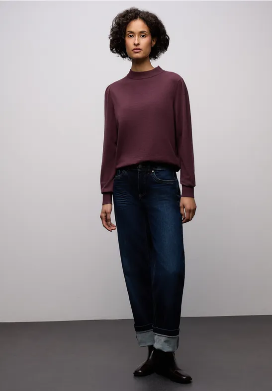 Kuscheliger Basic Pullover jazz berry