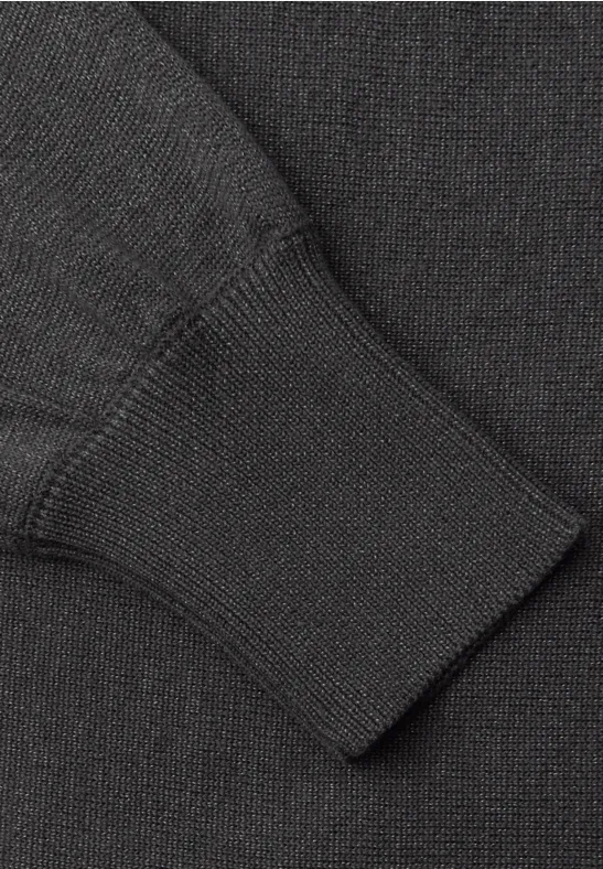 Glinsterende Dolman-trui gravel grey mel.