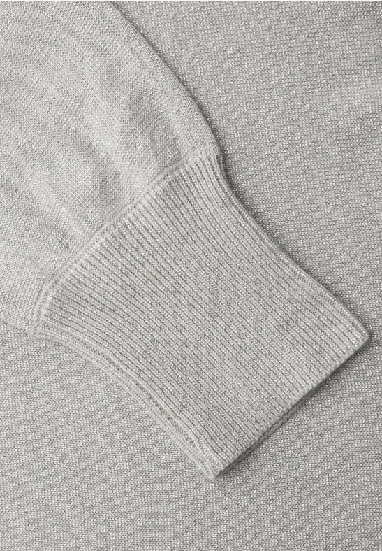 Glinsterende Dolman-trui pelican grey mel.