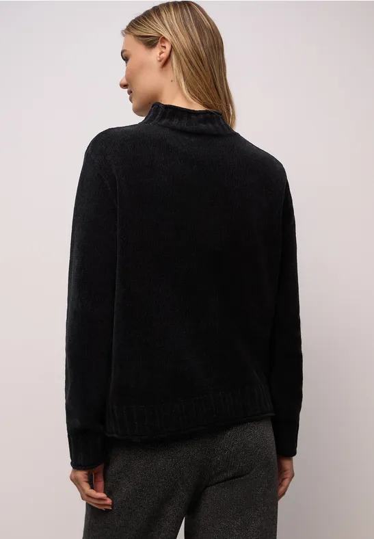 Softer Chenille Pullover Black