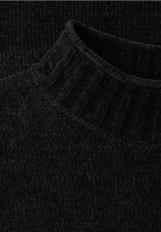 Softer Chenille Pullover Black