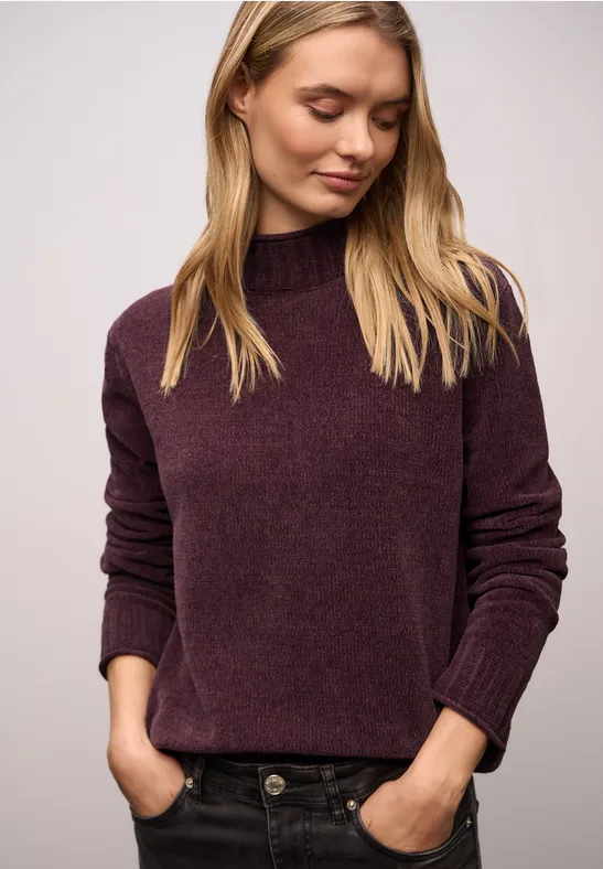 Doux pull-over chenille Jazz Berry