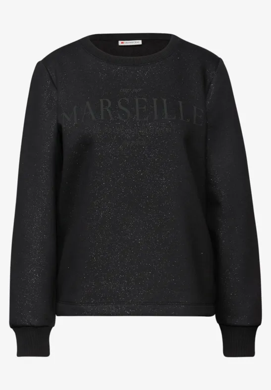 Glitzerndes Sweatshirt Black