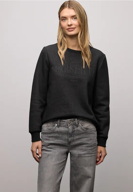 Glitzerndes Sweatshirt Black