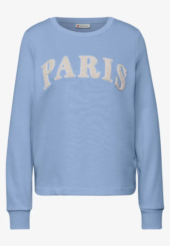Sweat-shirt avec wording frosted blue