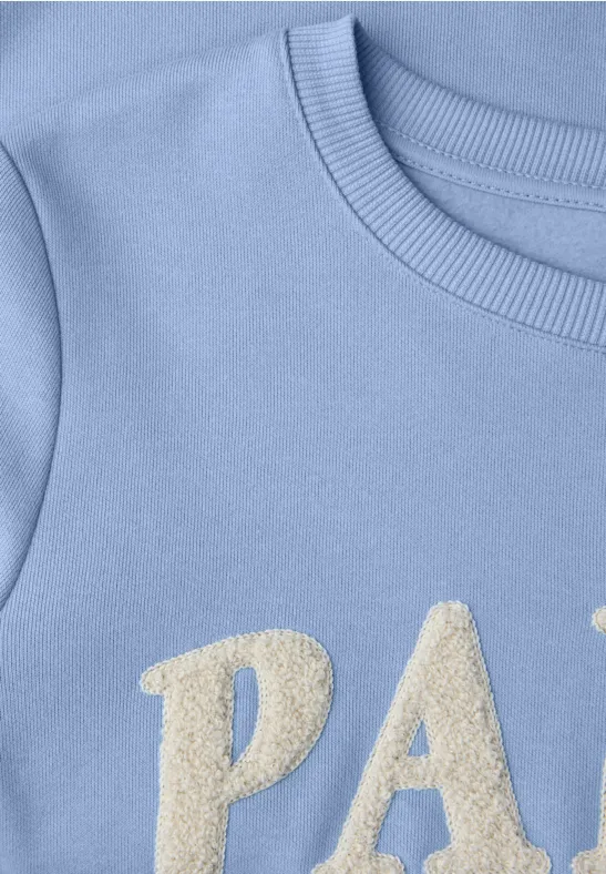 Sweat-shirt avec wording frosted blue