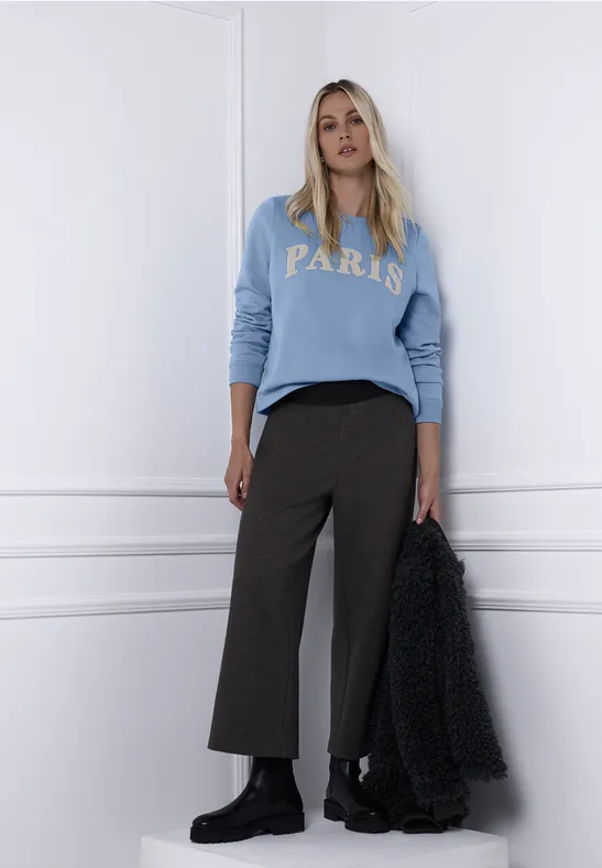 Sweat-shirt avec wording frosted blue