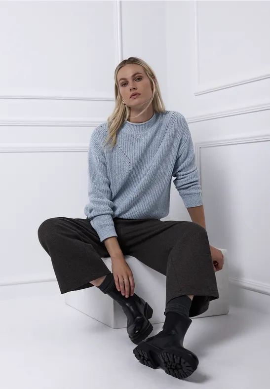 Mouline Pullover frosted blue