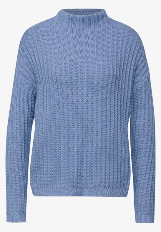 Turtleneck Strukturpullover frosted blue