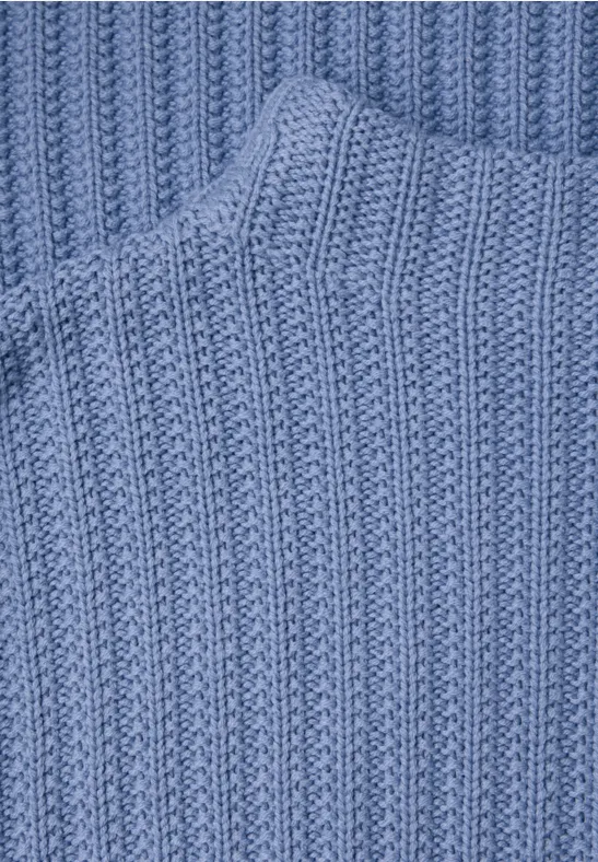 Turtleneck Strukturpullover frosted blue