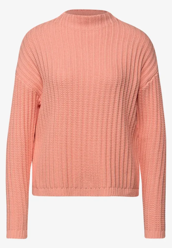 Turtleneck Strukturpullover light apricot