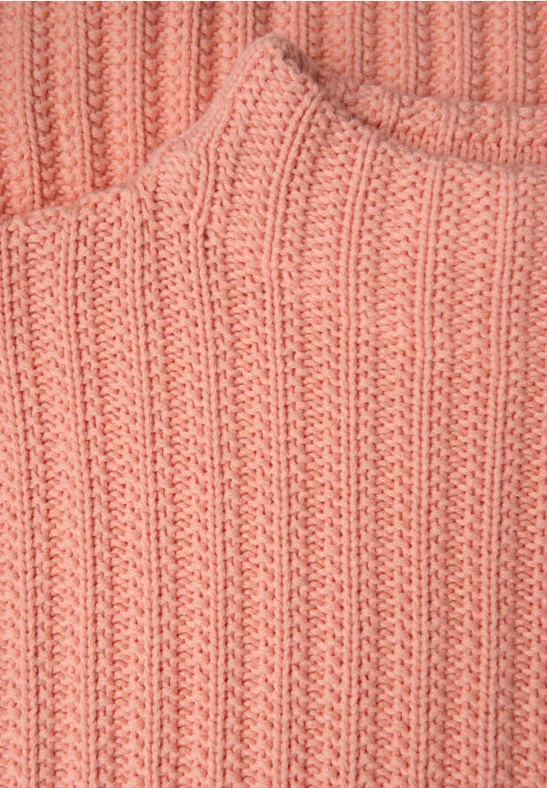 Turtleneck Strukturpullover light apricot