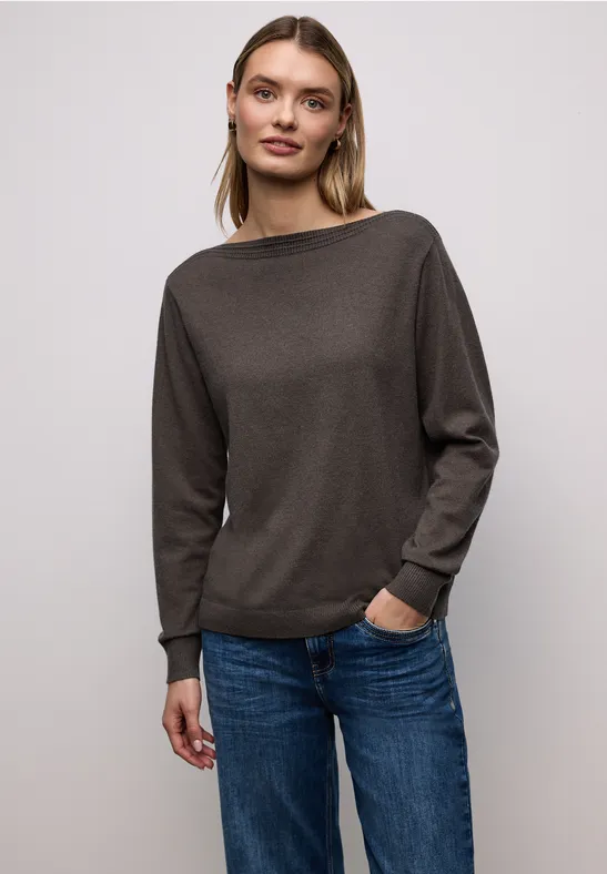 Basic U-Boot Pullover rustic brown mel.