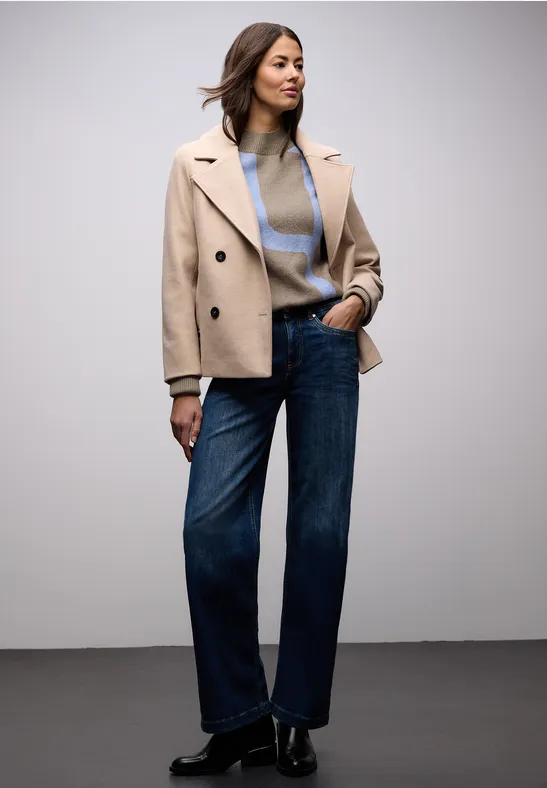 Jacquard Pullover light terra mocha mel.