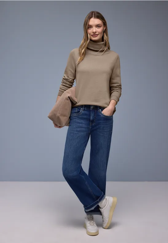 Pullover in Unifarbe light terra mocha