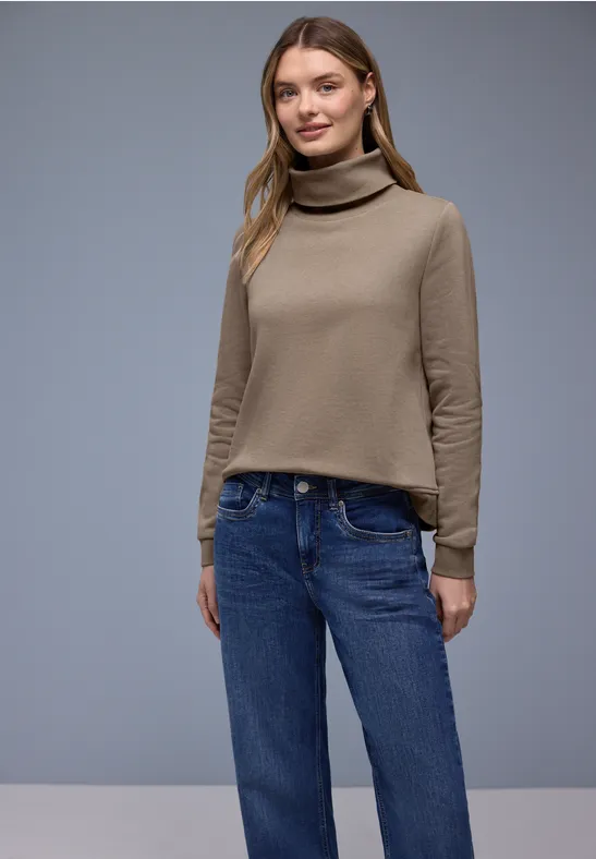 Pullover in Unifarbe light terra mocha