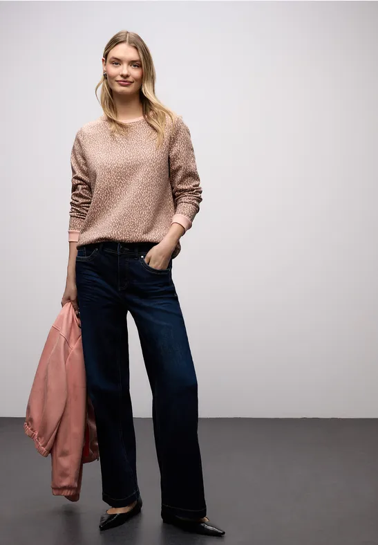 Sweat-shirt Léo light apricot