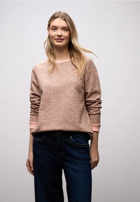 Sweat-shirt Léo light apricot