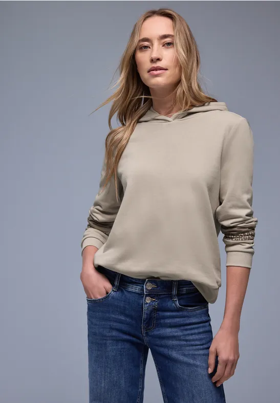 Sweat à capuche morn beige