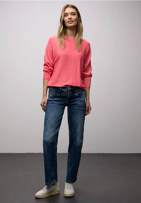 Dolman Pullover striking coral