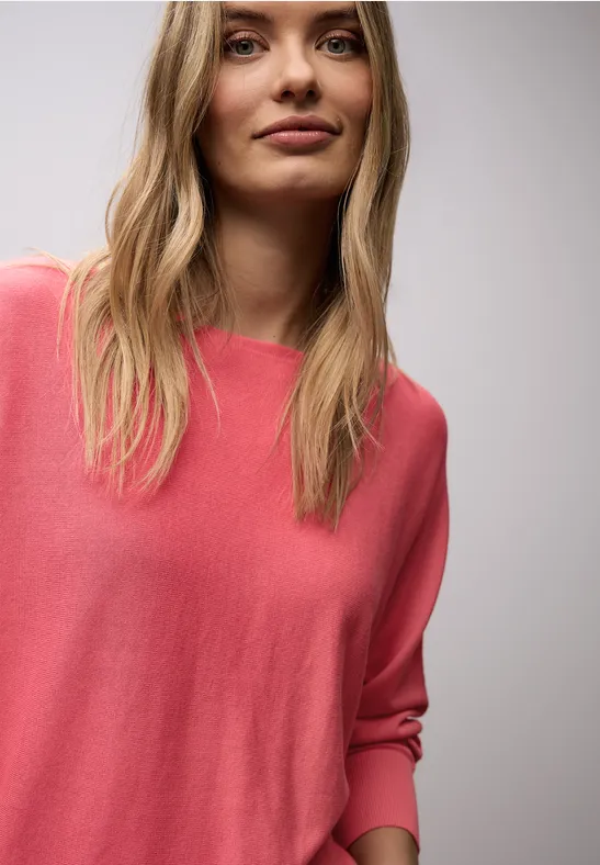 Dolman Pullover striking coral