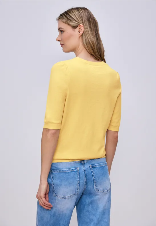 Pullover in Unifarbe bloom yellow