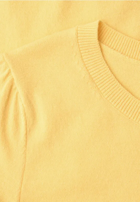 Pullover in Unifarbe bloom yellow