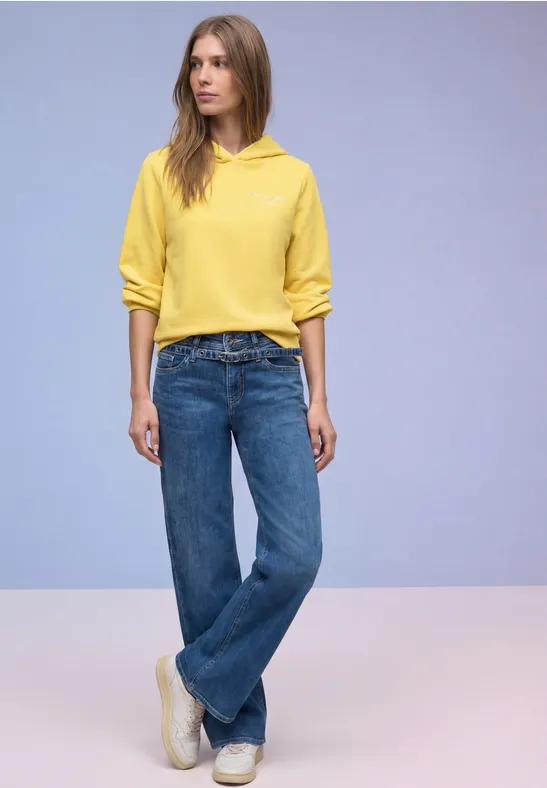 Hoodie avec backprint bloom yellow