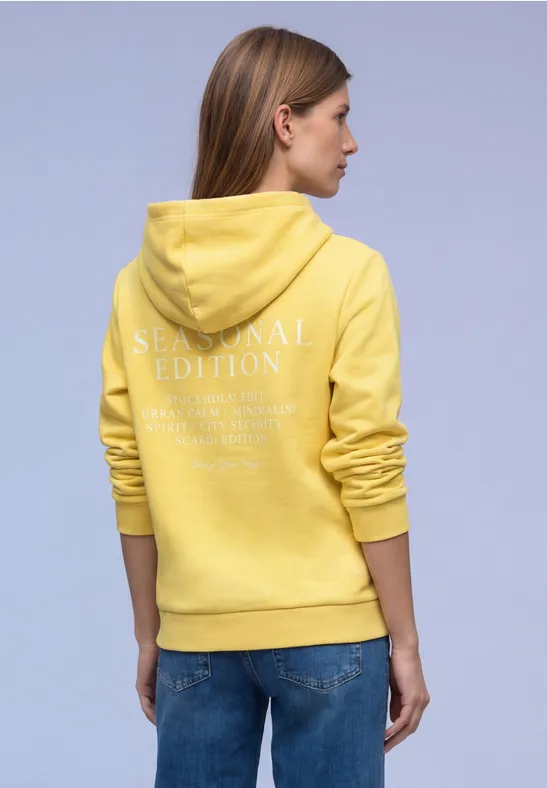 Hoodie avec backprint bloom yellow