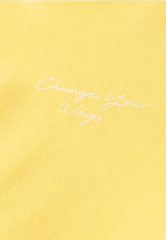 Hoodie avec backprint bloom yellow