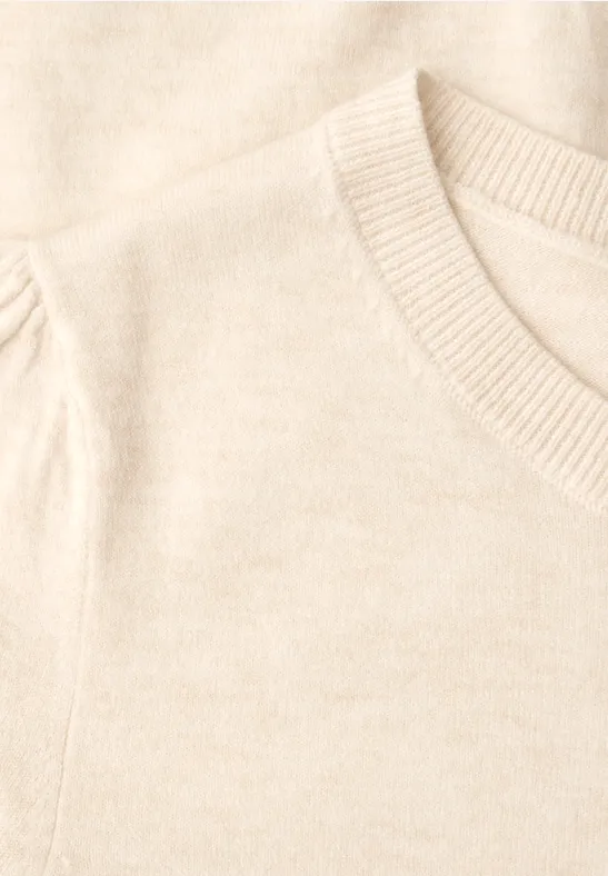 Pull-over en couleur unie cream white melange