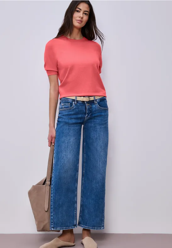 Pull-over en couleur unie striking coral