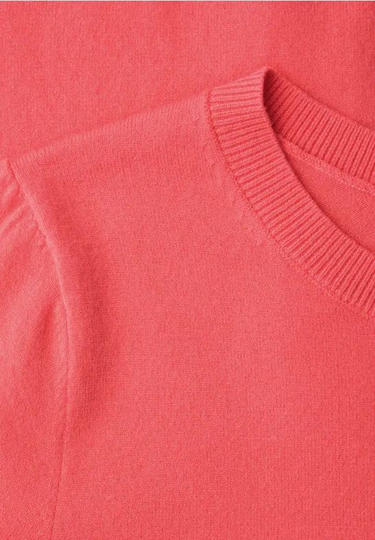 Pull-over en couleur unie striking coral