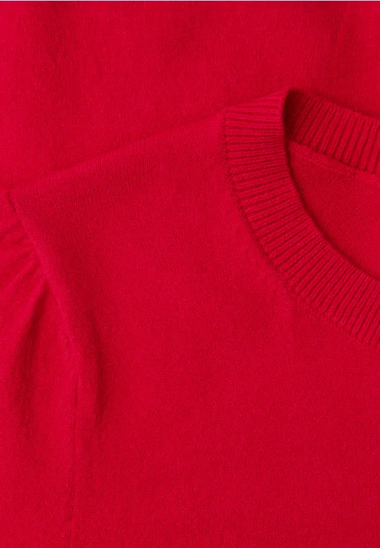 Pull-over en couleur unie salsa red