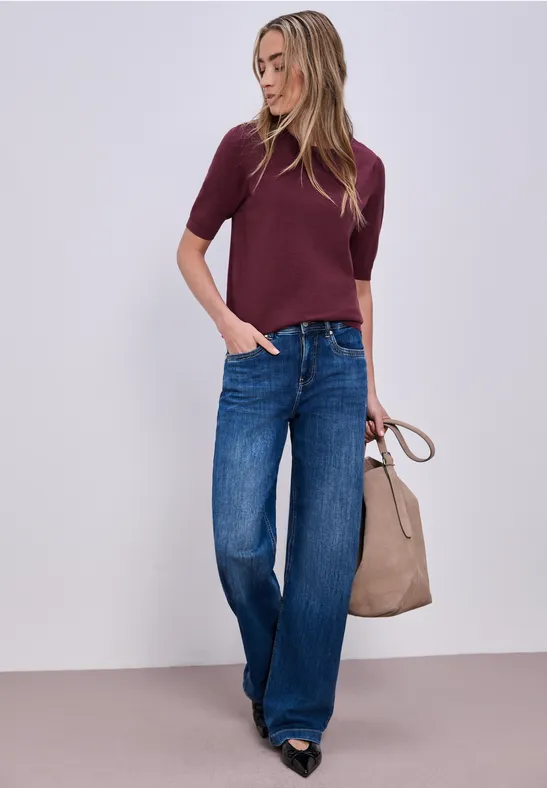 Pull-over en couleur unie truffle red